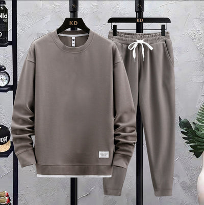 Men's Round Neck Long Sleeve Trousers