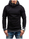 Brand Hoodie Oblique Zipper Solid Color Hoodies Men Fashion Tracksuit Male Sweatshirt Hoody Mens