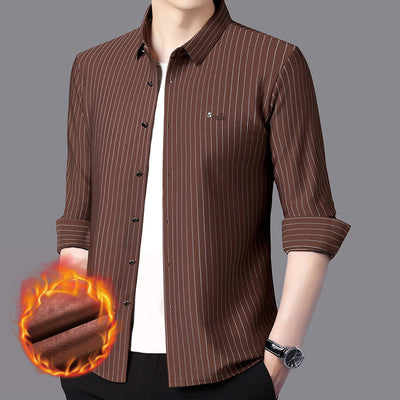 High-grade Striped Long-sleeved Shirt Men's Spring And Autumn Business Casual