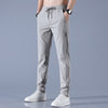 Summer Ice Silk Men's Stretch Breathable Straight Sports Trousers