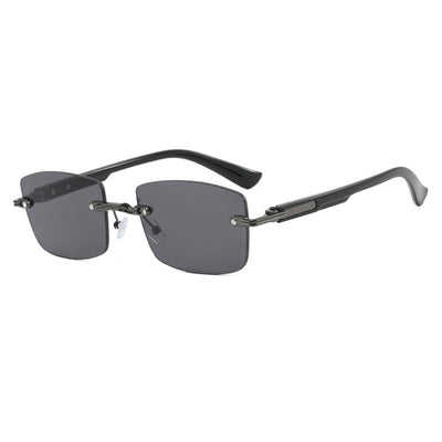 Square Frameless Trimming Sunglasses Men's UV Protection