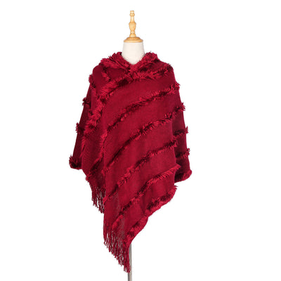 Tassel Hooded Warm Shawl Scarf