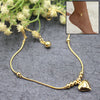 Gothic Gold Color Heart Pendant Anklet For Women Ball Beaded Anklet Vintage Chunky Jewelry