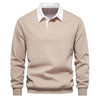 Men's Fashion Casual Versatile Long Sleeves Polo Collar Sweater