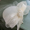 Vintage Mesh White Pearl Hat