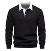 Men's Fashion Casual Versatile Long Sleeves Polo Collar Sweater