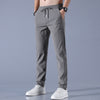 Summer Ice Silk Men's Stretch Breathable Straight Sports Trousers